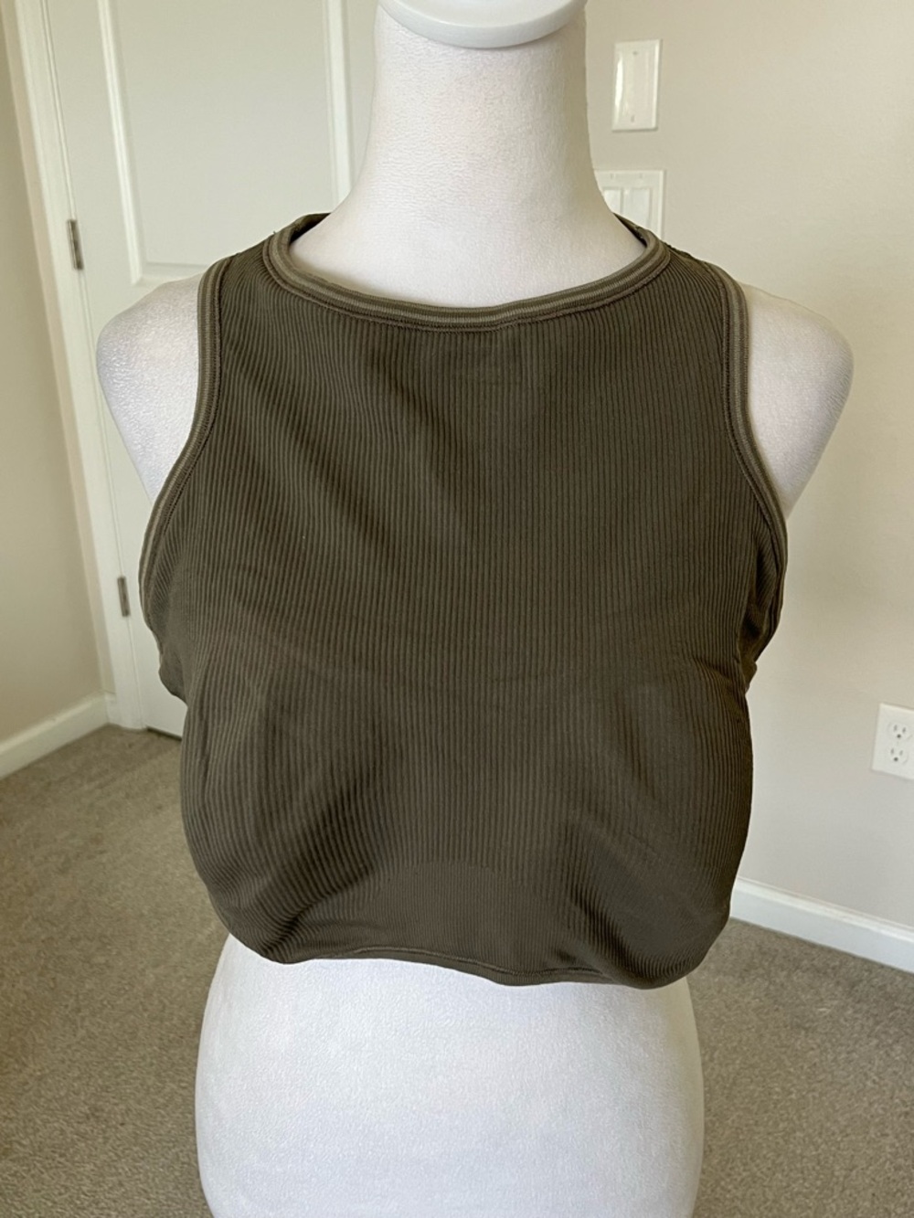 NWT Nike x SKIMS Seamless Ribbed Sports Bra in Oak Moss Size 4X